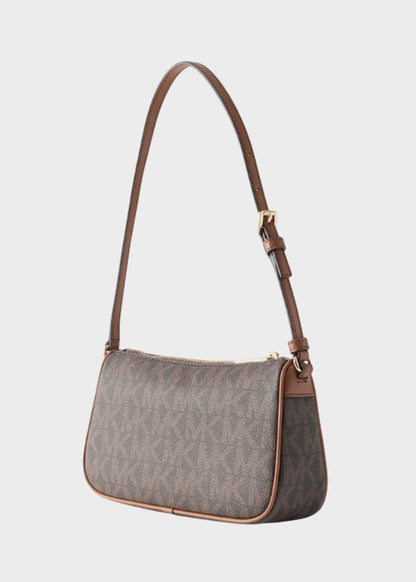 Borsa a spalla Jet Set con logo all over