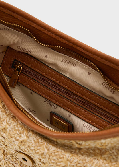 Borsa a spalla in rafia Camden Mini