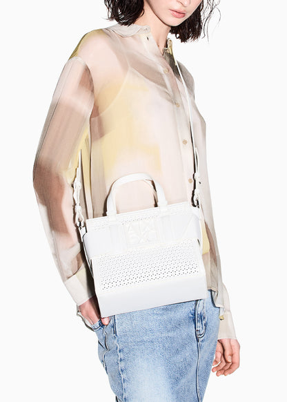 Borsa a mano con tracolla Susie Perforation Tote M