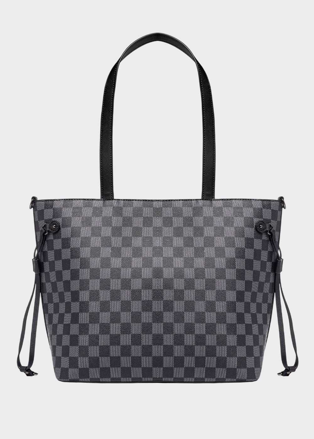 Borsa a spalla con trama a scacchi e tracolla in tessuto, "Limited Edition"-3