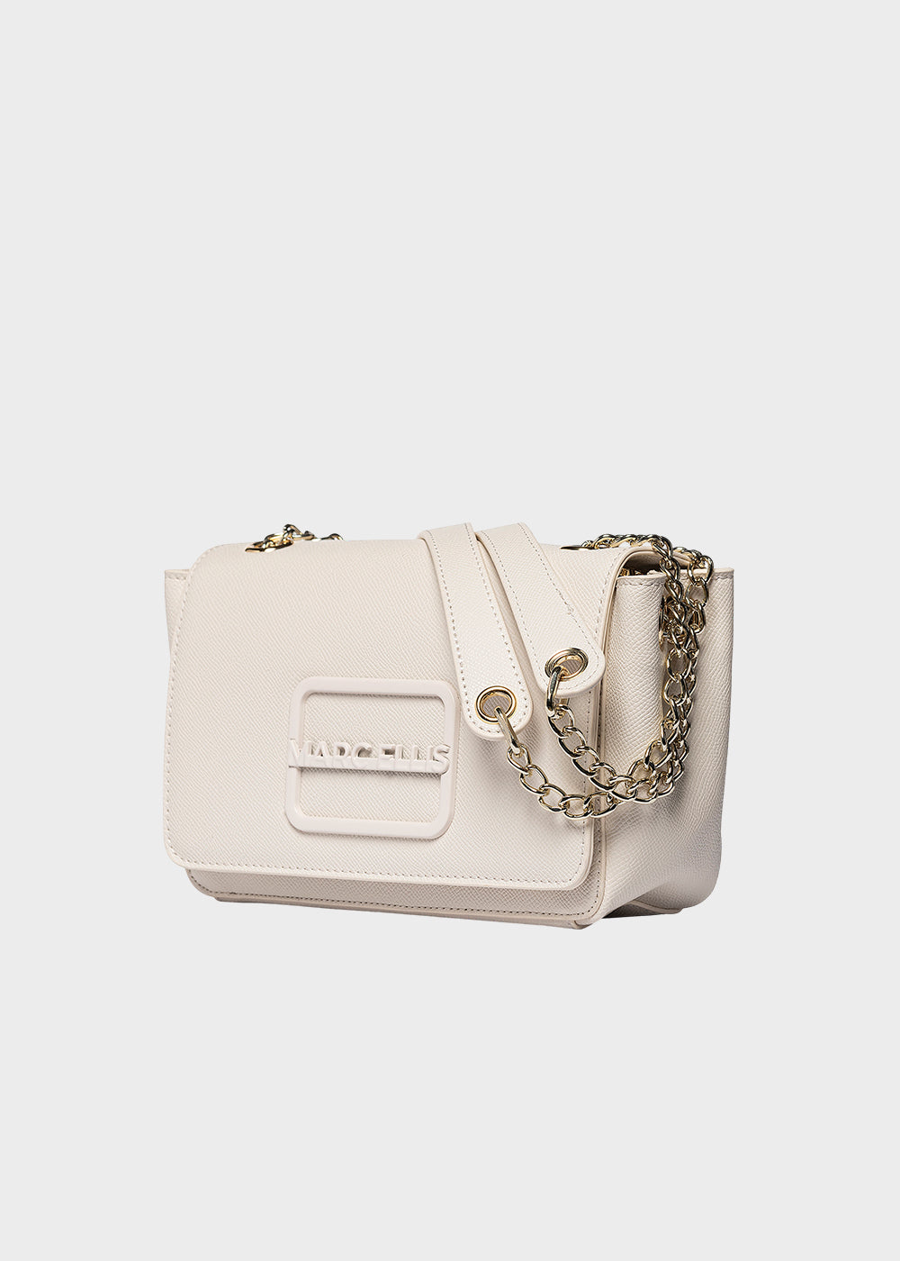 Borsa a tracolla Victoria M GR con pattina e logo metallico