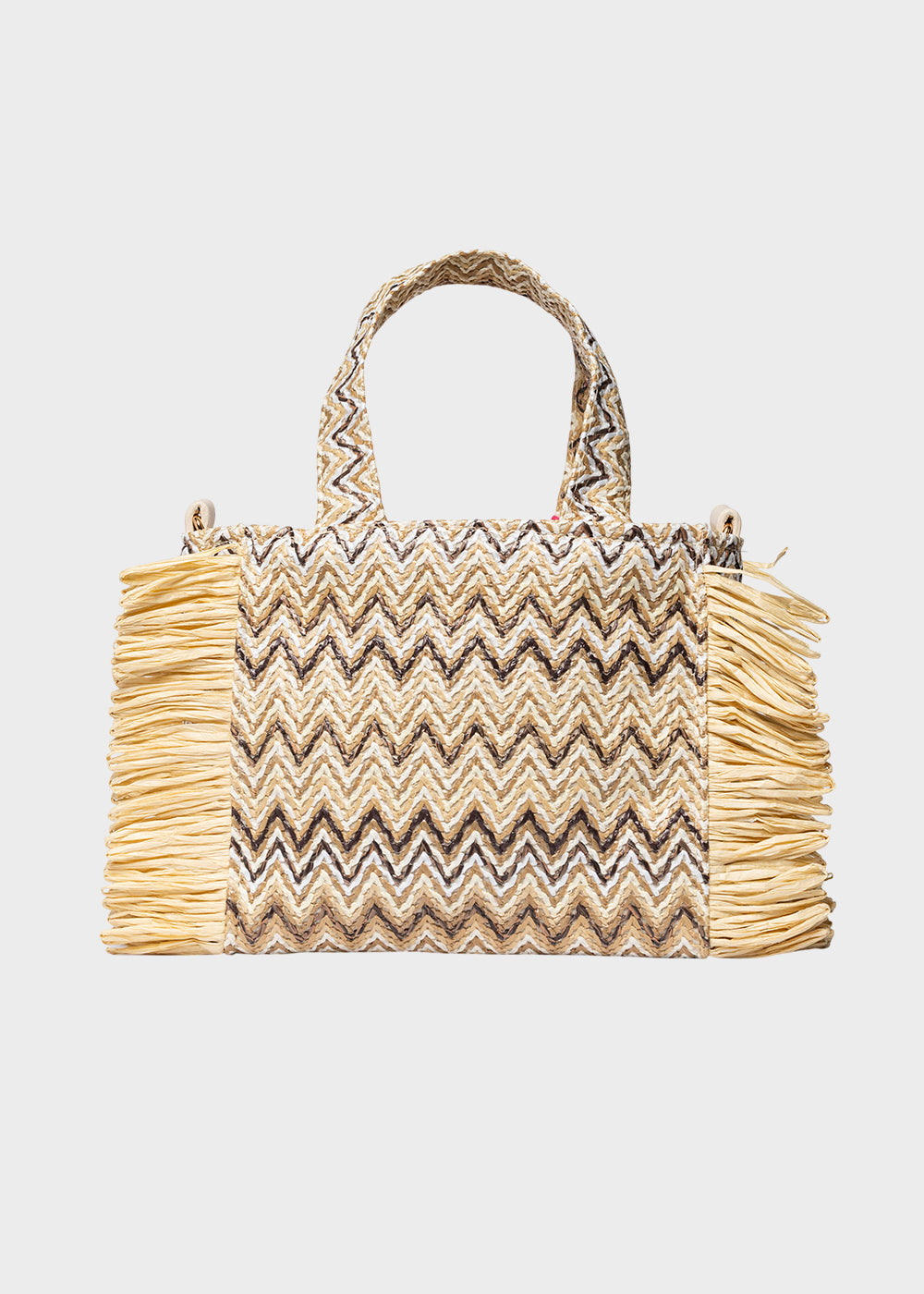 Borsa da Mare piccola Buby S.Claire S in effetto rafia, con tracolla