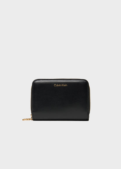 Leather zip wallet