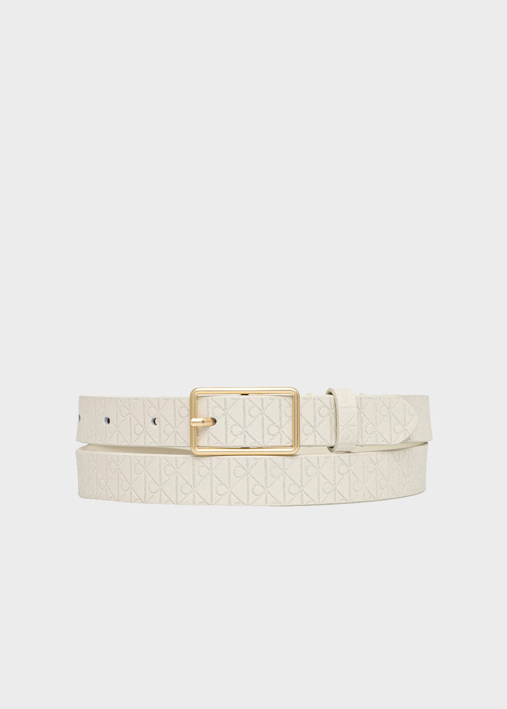 Cintura in pelle con logo (2,5 cm)