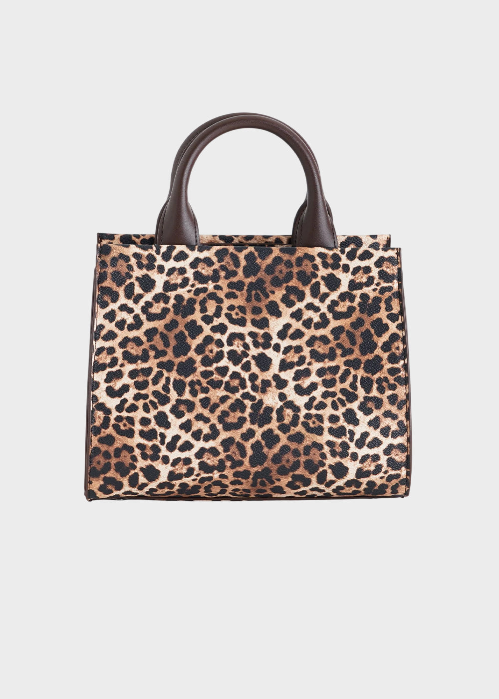 Borsa a mano Mini Marge Leopard con tracolla e applicazione orsetto centrale Teddy-3