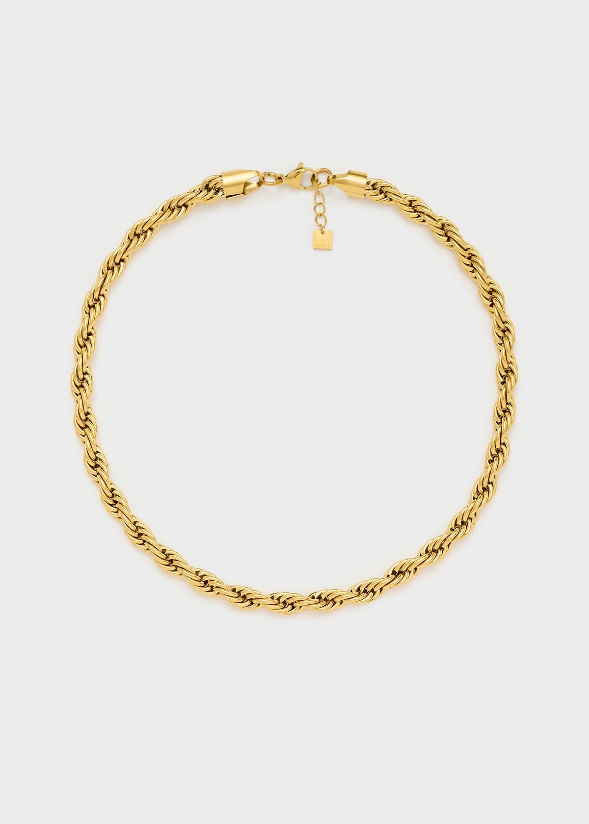 Collana con catene intrecciate in acciaio