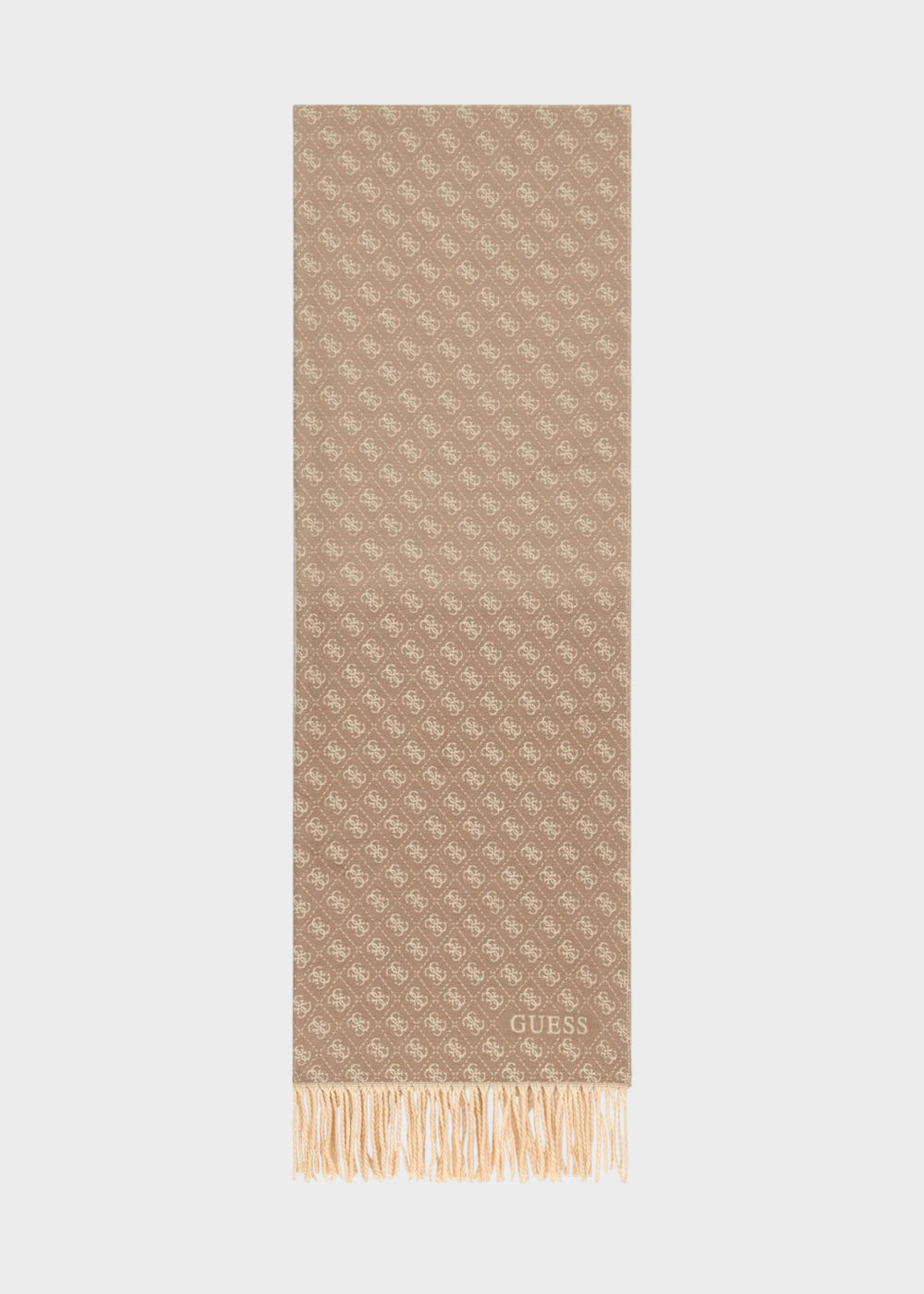Sciarpa con logo all over e frange (60 x 190 cm)