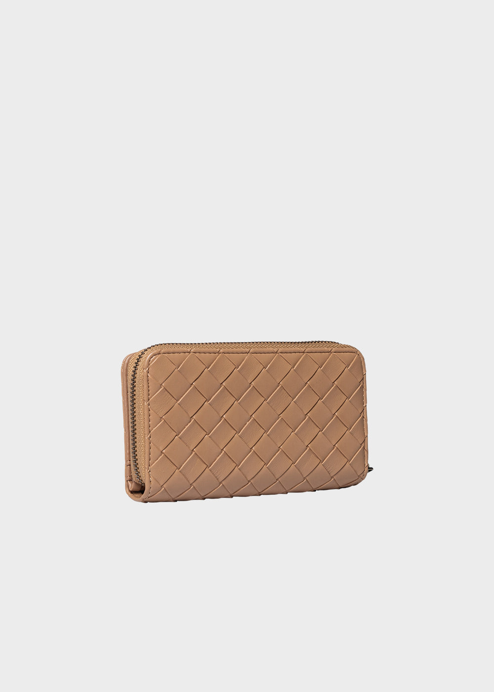 Portafogli Norah Plait con zip e pattina con effetto intreccio