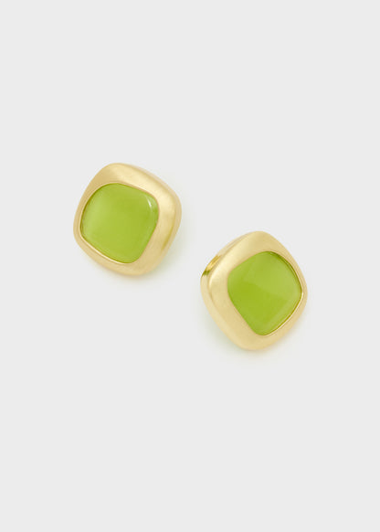 Orecchini Pia con pietra verde