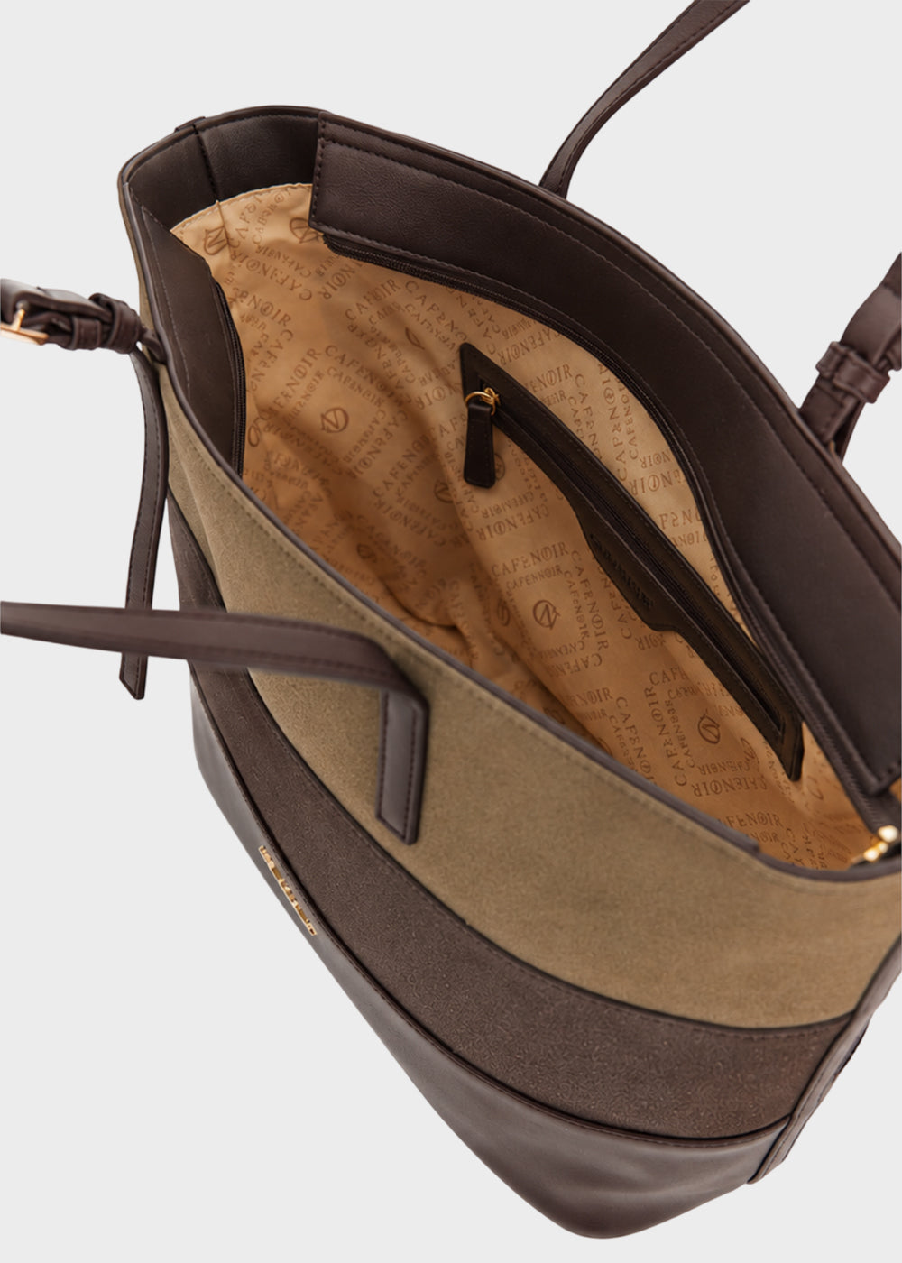Borsa da spalla effetto camoscio a righe degradè-4