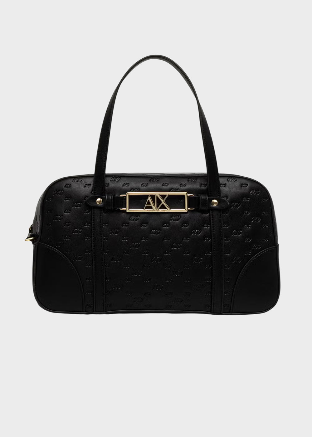 Bauletto a mano Polly Logo M con tracolla e logo all over
