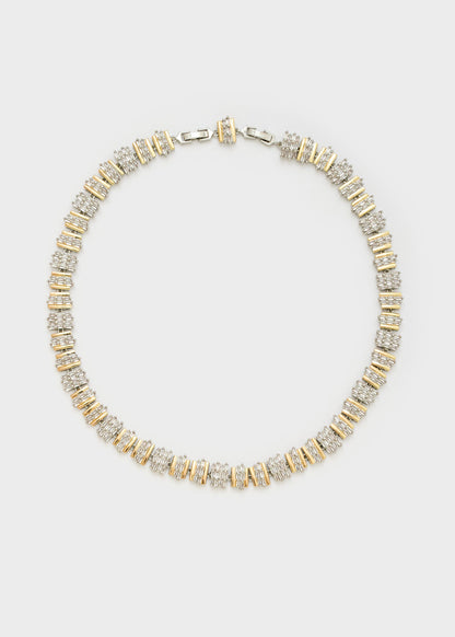 Collana baguette con pietre