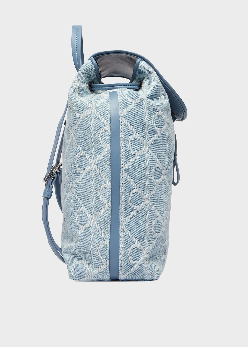 Zaino denim in jacquard con logo