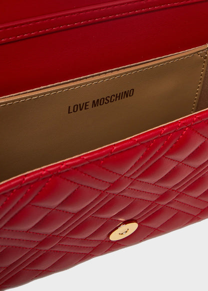 Borsa a tracolla con logo frontale