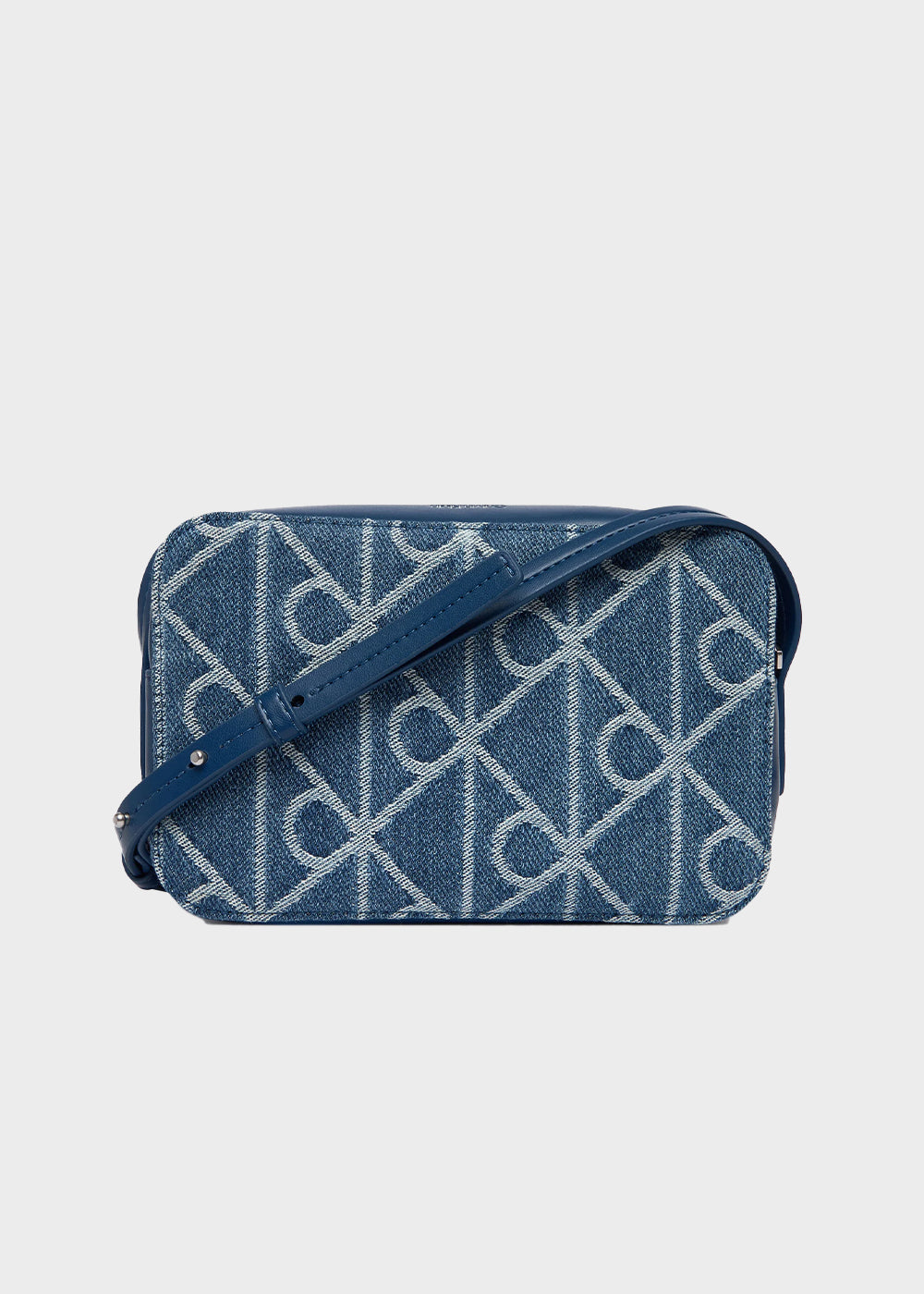 Borsa a tracolla in denim con emblem logo all-over-3
