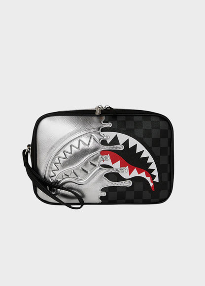 Pochette grande Side Drip Check con manico da polso