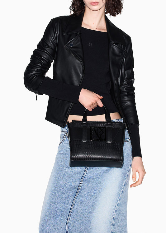 Borsa a mano con tracolla Susie Perforation Tote M