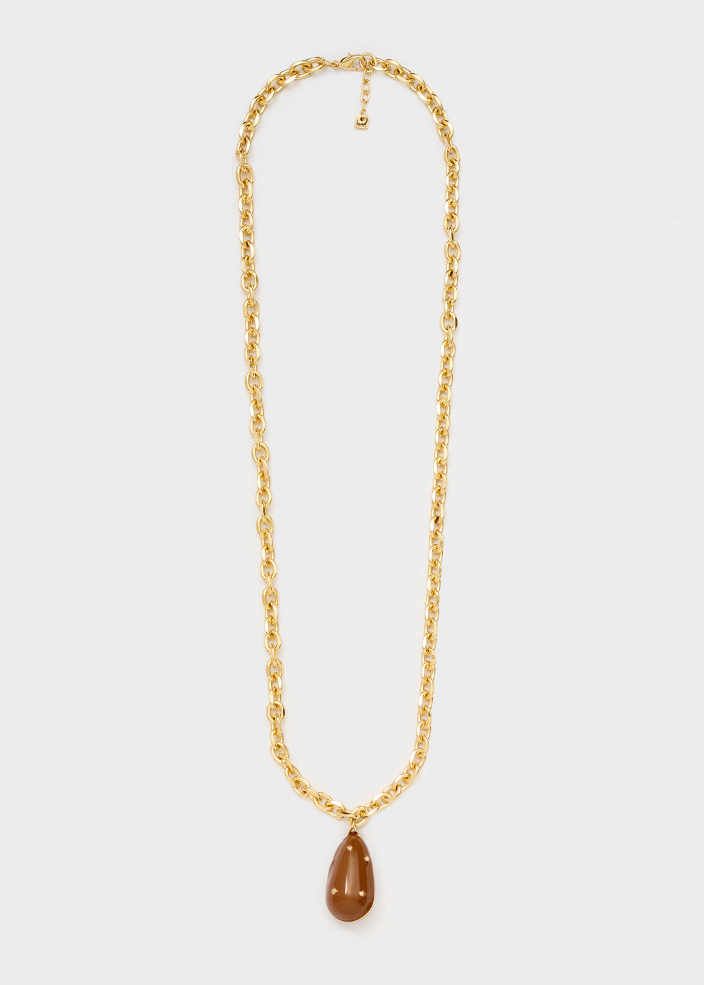 Collana Juls lunga elemento smaltato marrone