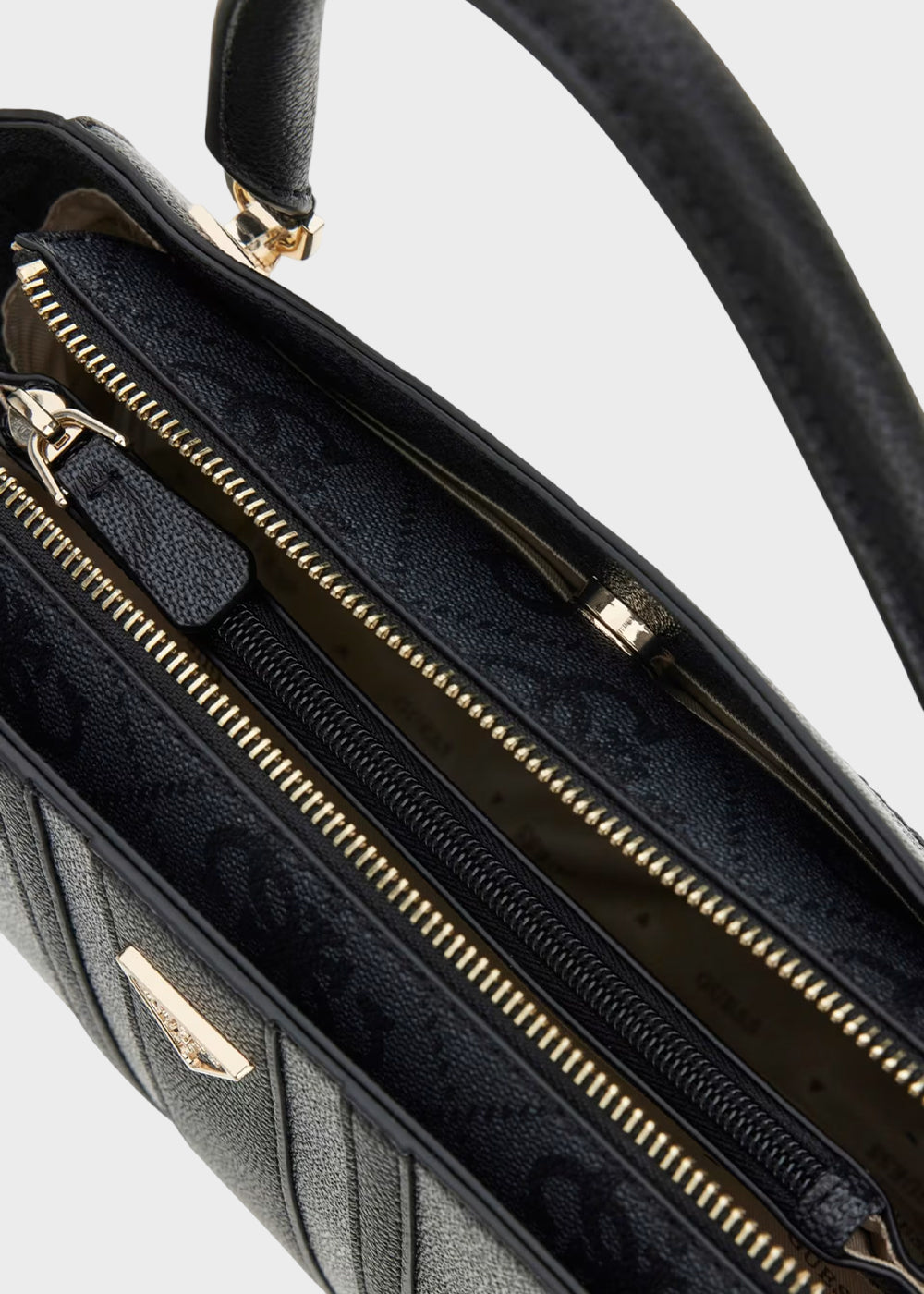 Borsa a mano Noelle II con tracolla e logo all over-5