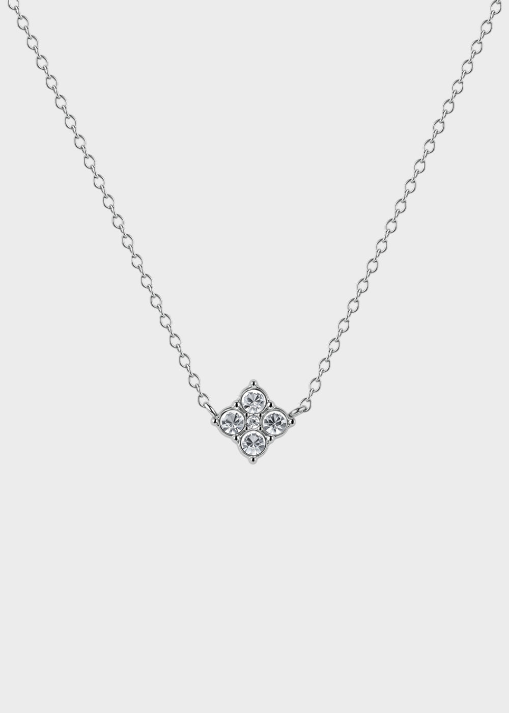 Collana Gleam girocollo in acciaio con cristalli centrali