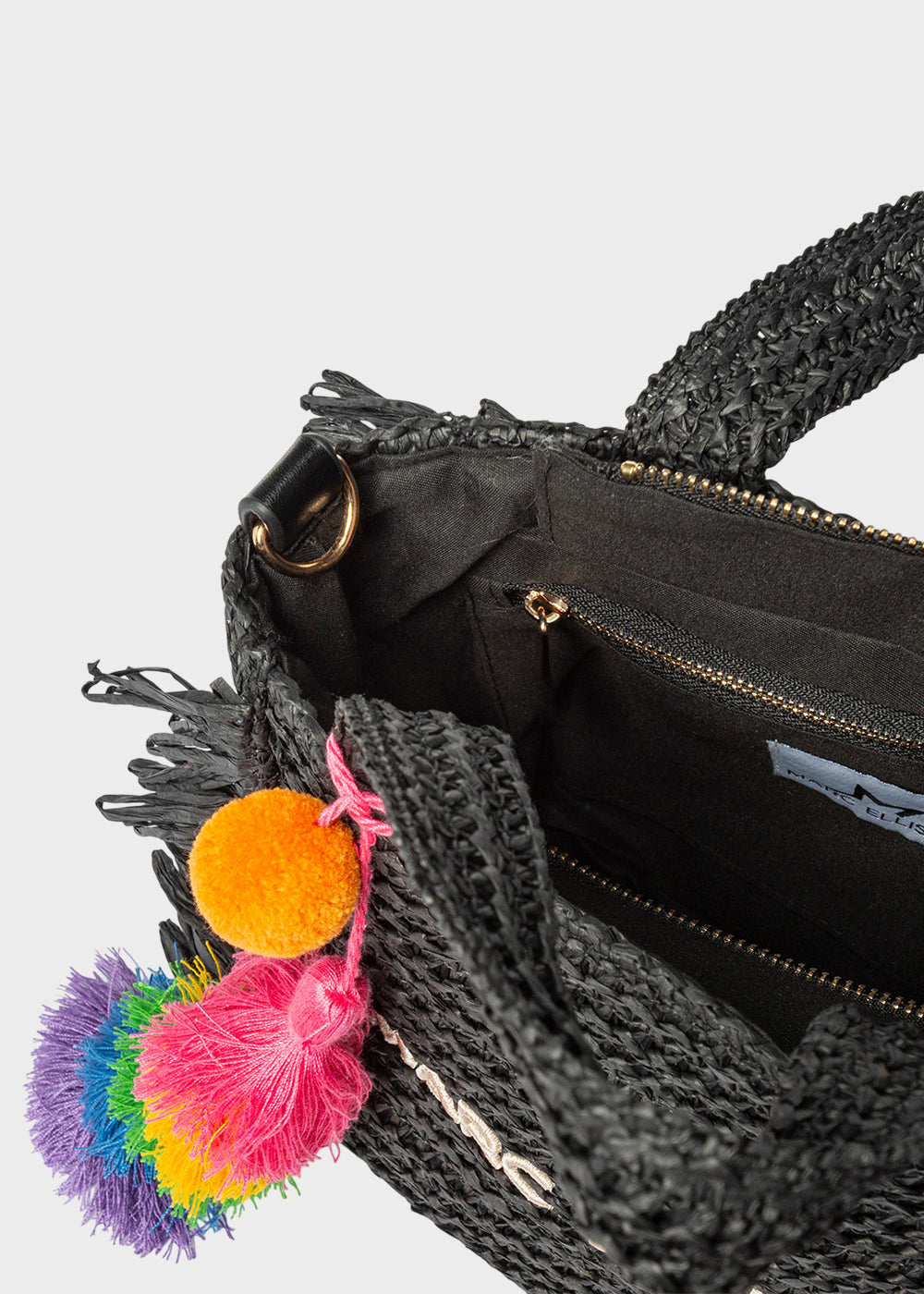 Borsa da Mare piccola Buby S.Claire S in effetto rafia, con tracolla