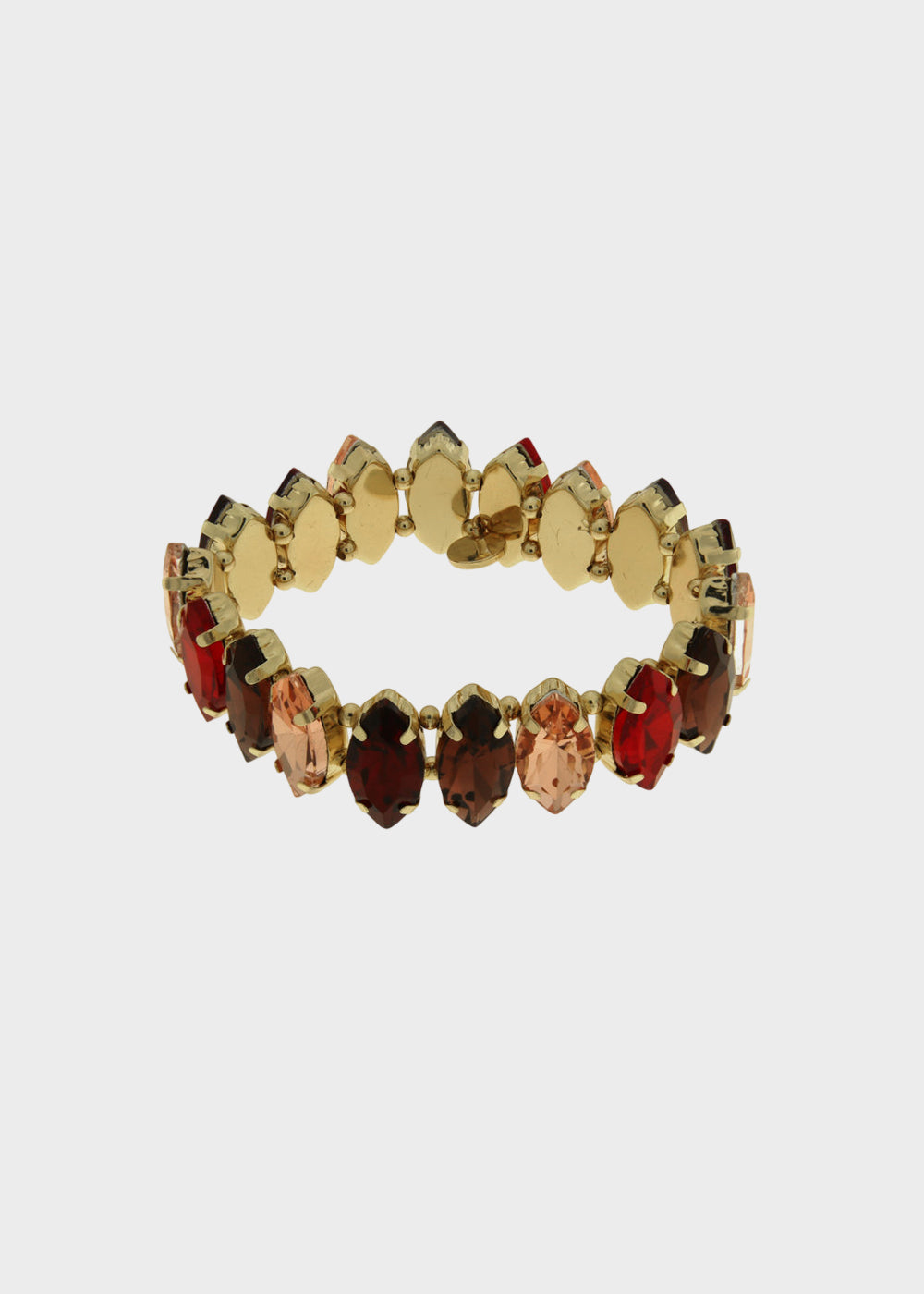 Bracciale in Metallo color oro con cristalli colorati