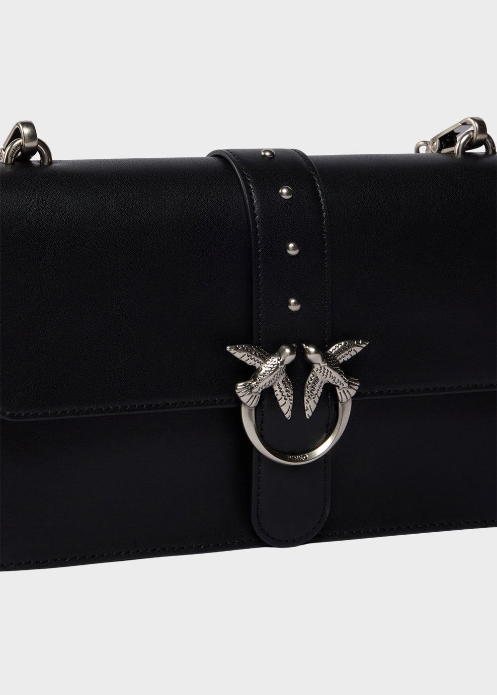 Borsa a tracolla media Love Bag One in pelle New Buckle-4