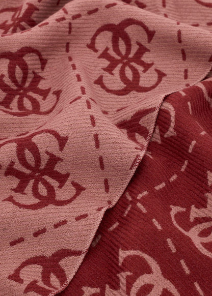 Sciarpa con logo all over e frange (70 x 190 cm)