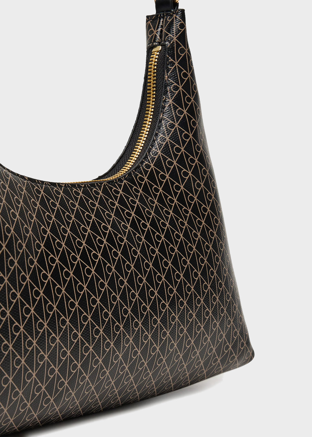 Shoulder bag with all-over monogram logo