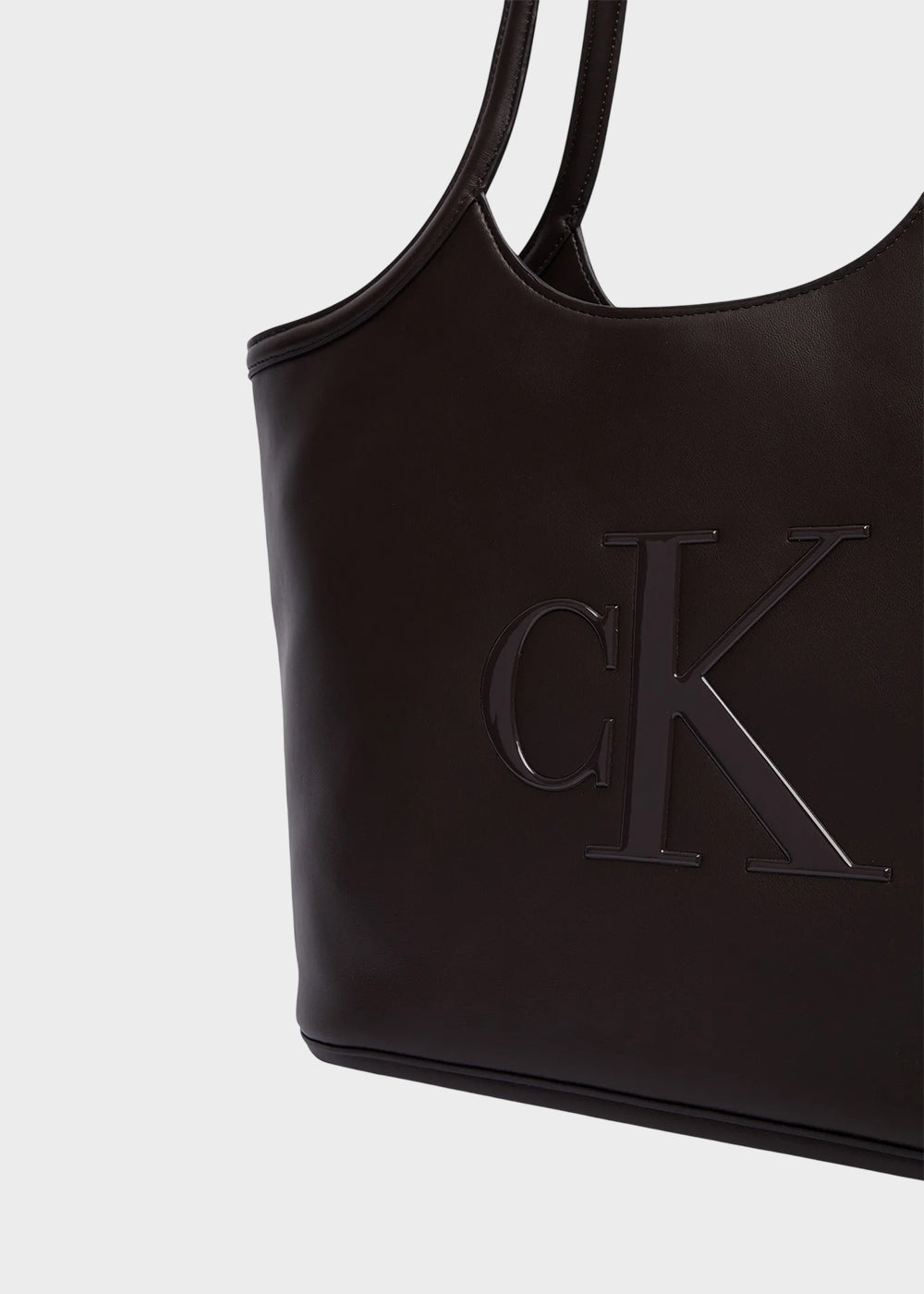 Borsa a spalla CK Shopper con logo frontale-3
