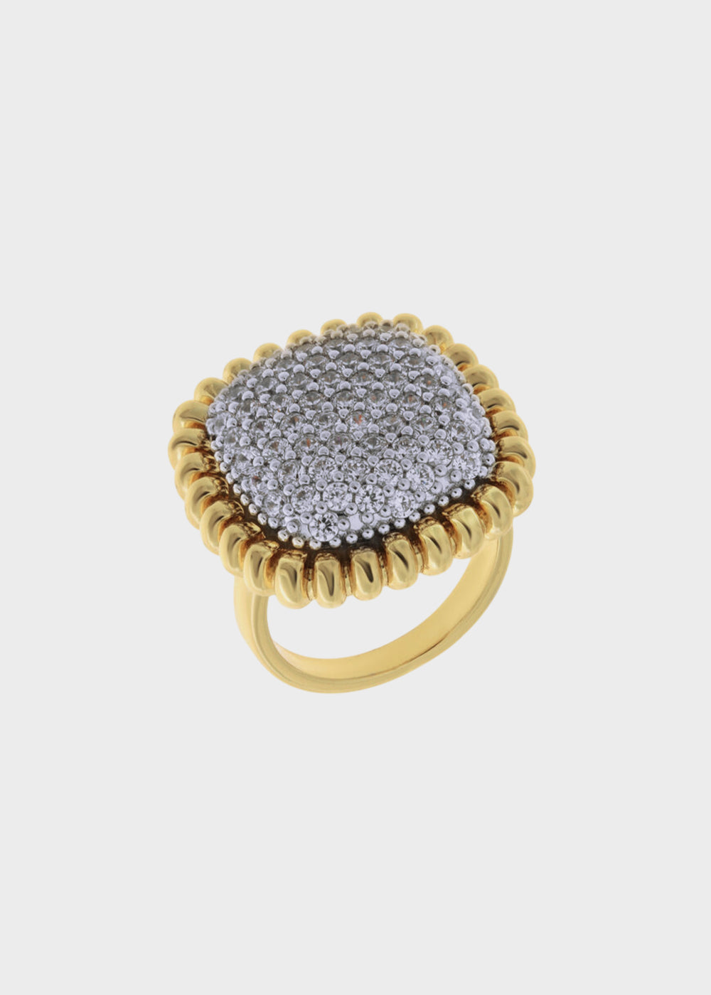 Anello in Metallo color oro con pietre