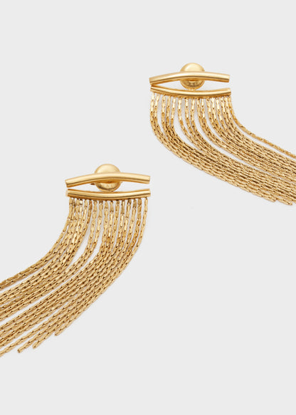 LONG FRINGED EARRINGS