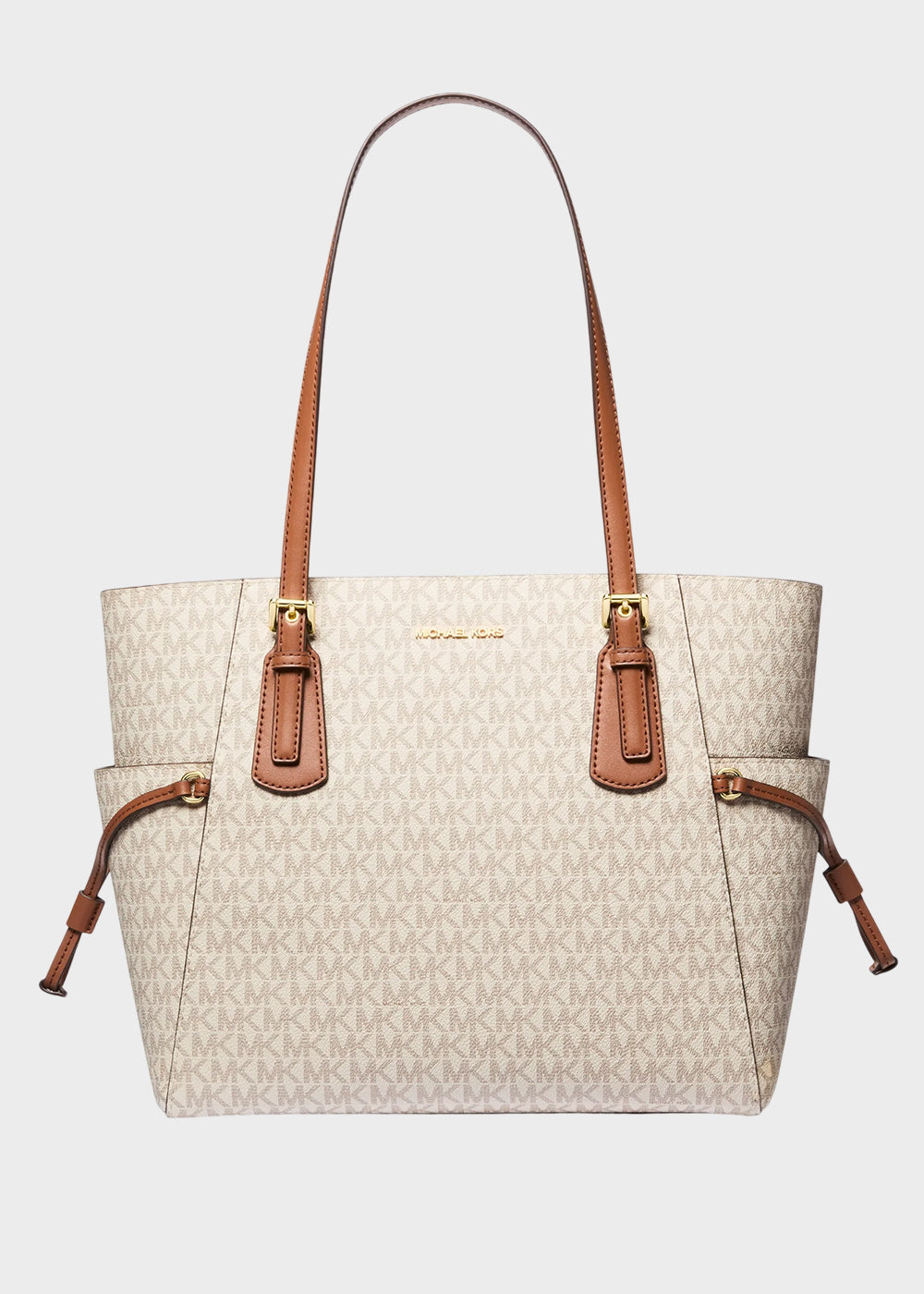 Borsa tote Voyager grande con logo all over