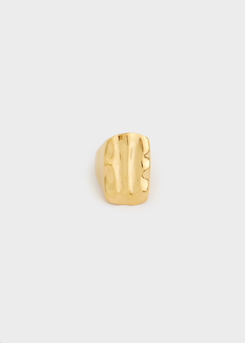 Irregular oversized stainless steel ring