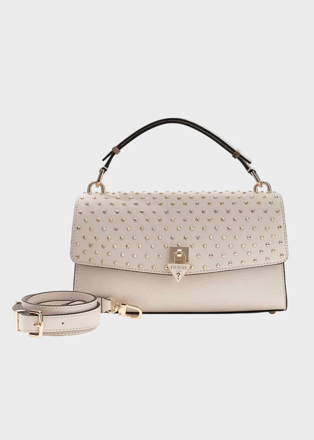 Borsa a mano con tracolla Patsie con borchie