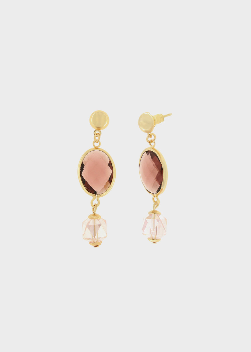 Orecchini pendenti in Metallo color oro con pietre