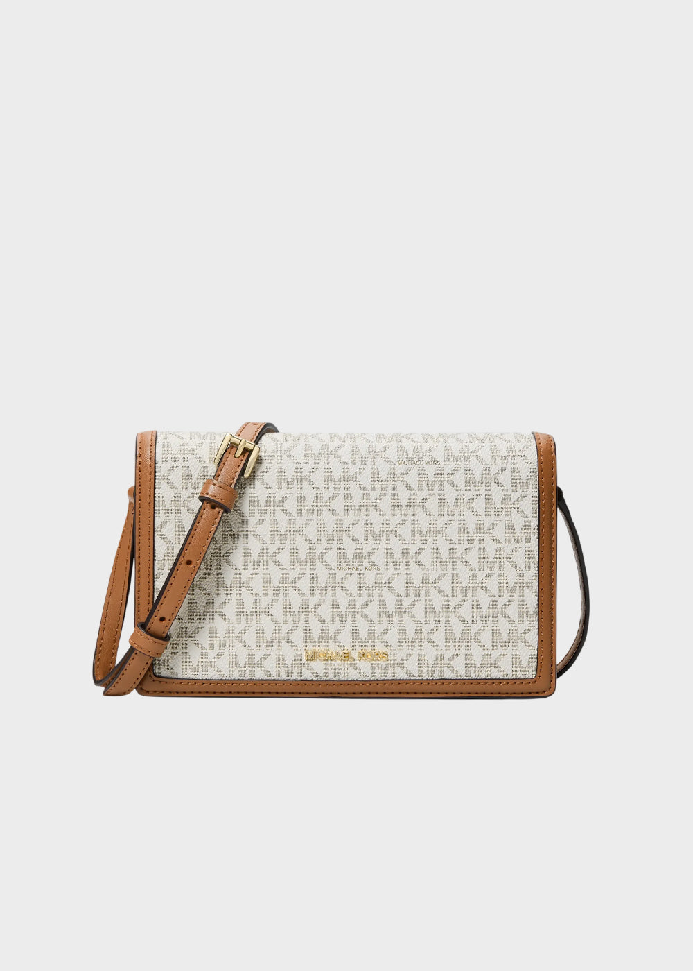 Borsa a tracolla Marlowe con pattina e logo all over
