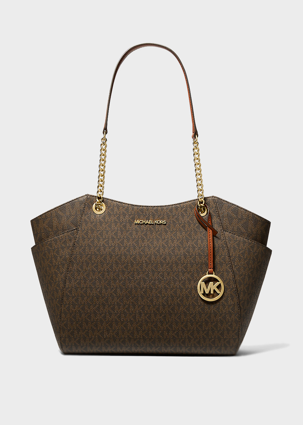 Borsa a spalla Jet Set Travel grande con logo