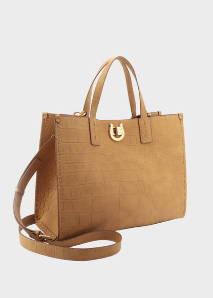 Borsa a mano Middleton D. con tracolla e borsa interna, effetto Croco