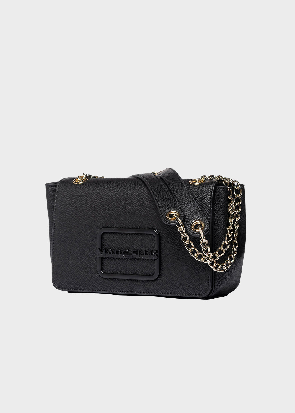 Borsa a tracolla Victoria M GR con pattina e logo metallico
