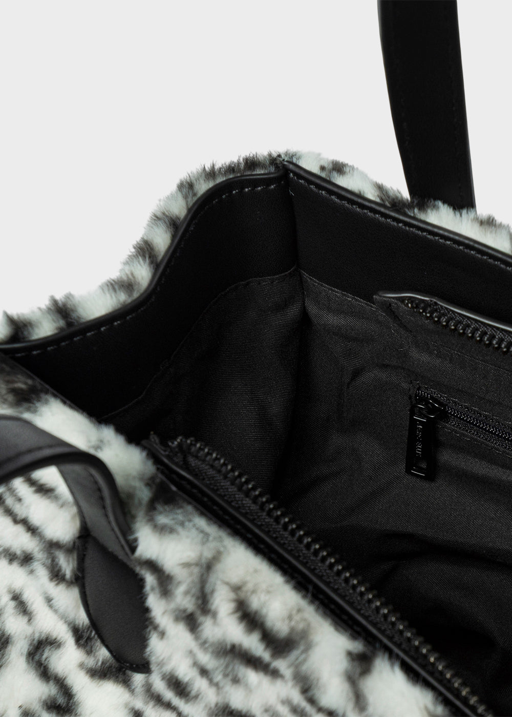 Borsa a mano Buby Lynx M animalier con tracolla, in effetto pelliccia-4