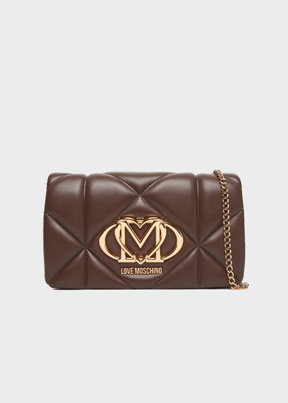 Borsa a tracolla con logo frontale