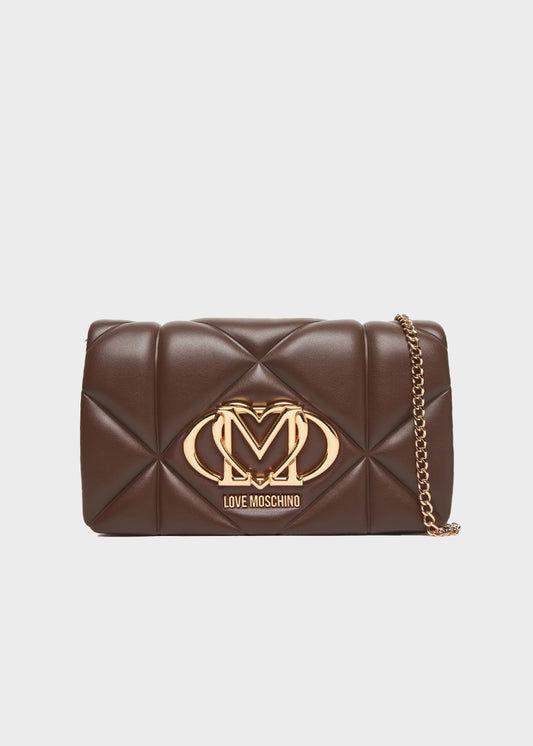 Borsa a tracolla con logo frontale