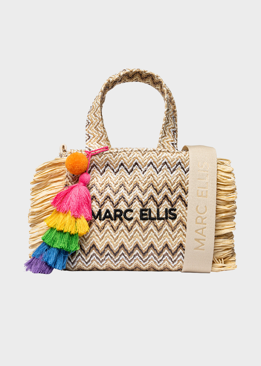 Borsa da Mare piccola Buby S.Claire S in effetto rafia, con tracolla