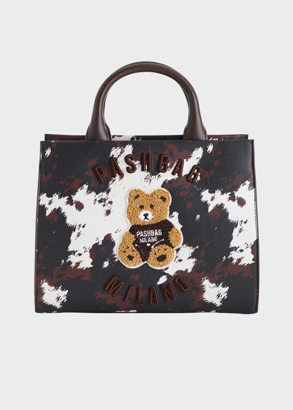 Borsa a mano Marge Cow con tracolla e applicazione orsetto centrale Teddy