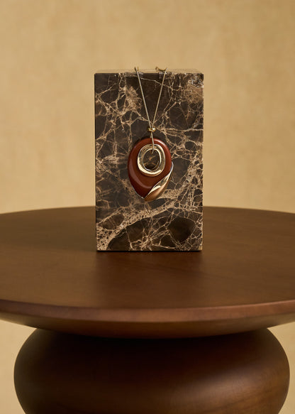 Collana Luna regolabile bordeaux