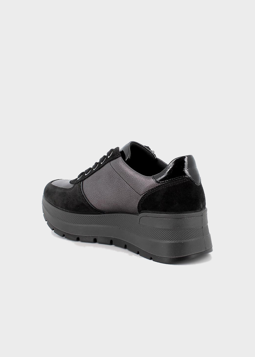 Scarpe con zeppa e zip