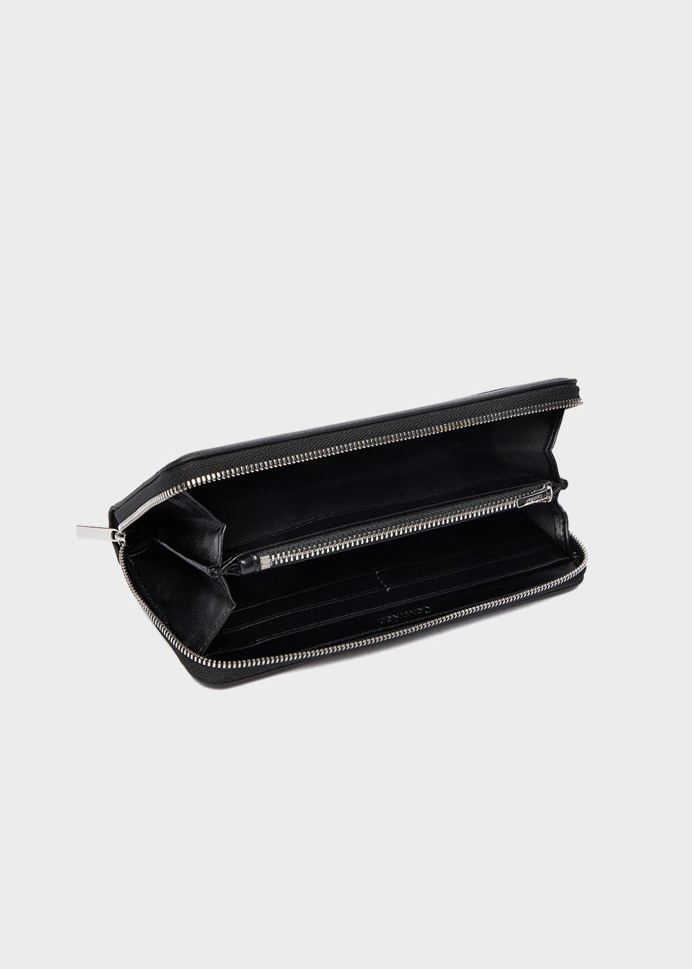 Zip around wallet with printed logo