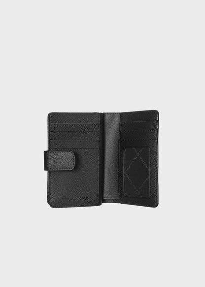 Portafogli medio con portamonete con logo metallico