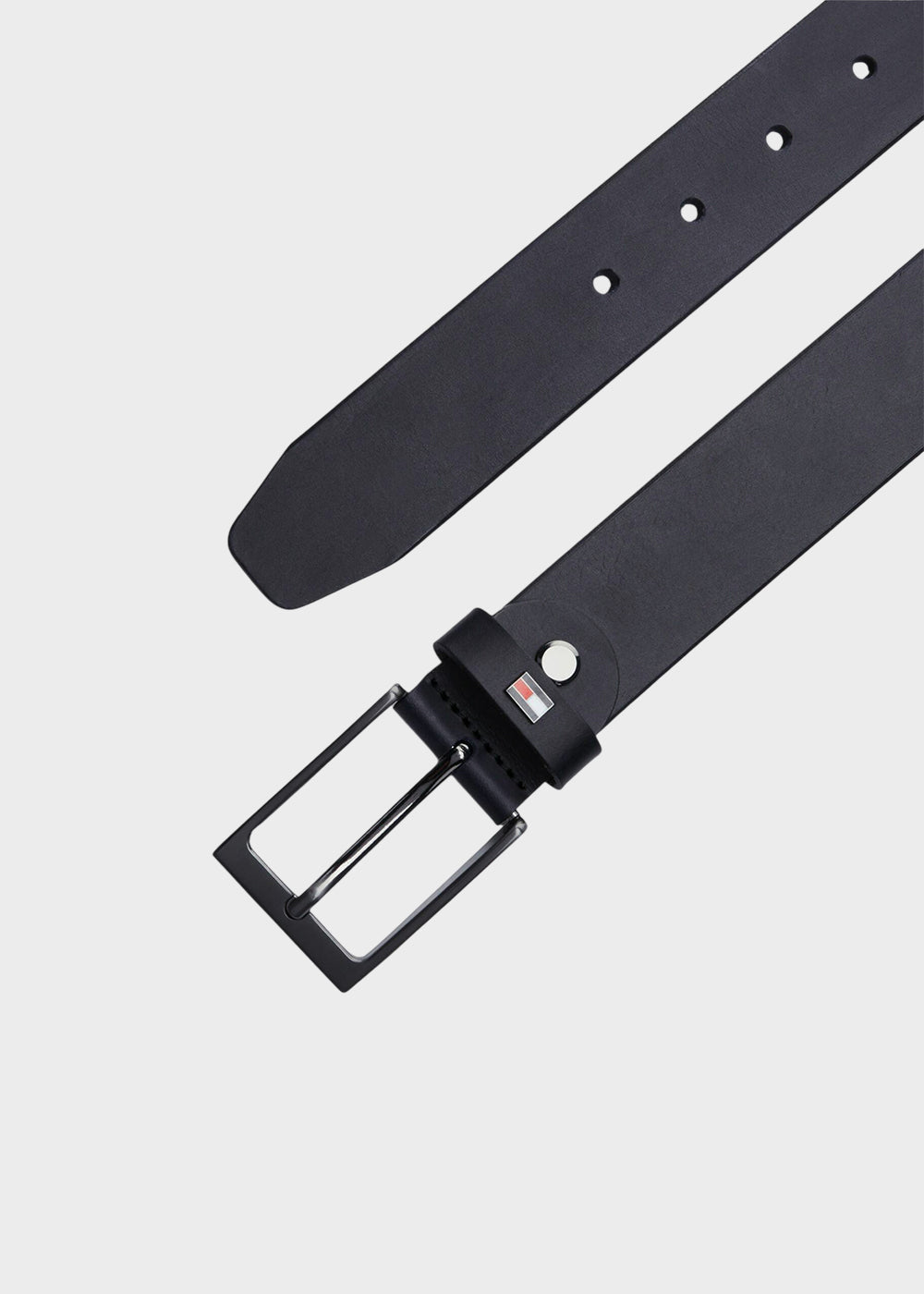 Cintura con fibbia rettangolare accorciabile, in pelle (3,5 cm)-3
